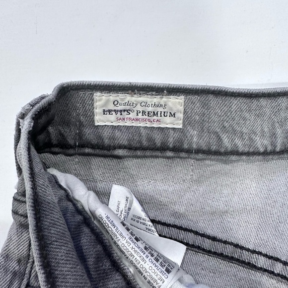 Levis 501S Premium Skinny Gray Washed Jeans - Picture 7 of 9